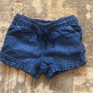 Cat & Jack denim pull on shorts EUC 2T